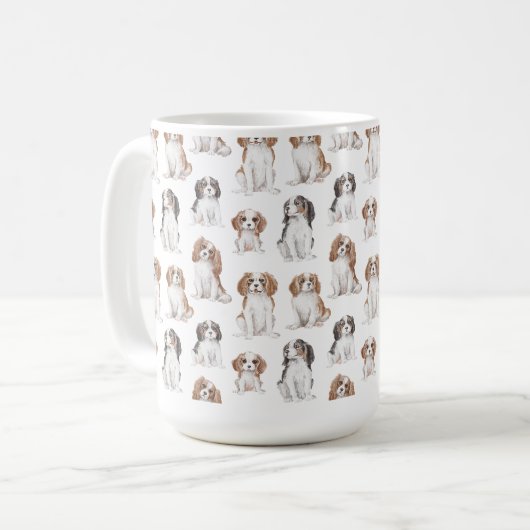 Cavalier King Charles Spaniel Ceramic Mok (Voorkant links)