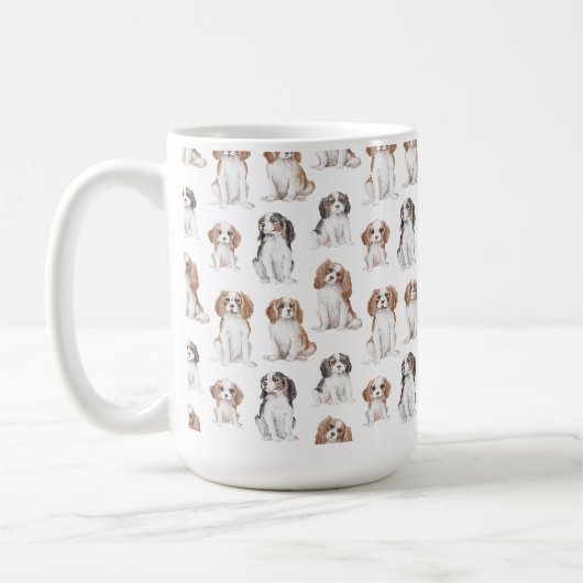Cavalier King Charles Spaniel Ceramic Mok (Links)