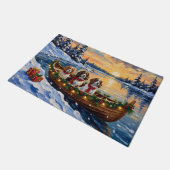 Cavalier King Charles Spaniel Christmas Boat Deurmat (Schuin)