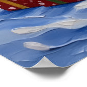 Cavalier King Charles Spaniel Christmas Boat Poster (Hoek)