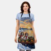 Cavalier King Charles Spaniel Christmas Boat Schort (Gedragen)