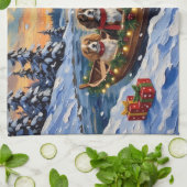 Cavalier King Charles Spaniel Christmas Boat Theedoek (Gevouwen)