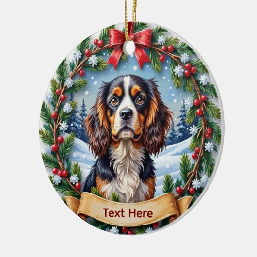 Cavalier King Charles Spaniel Christmas Keramisch Ornament (Links)