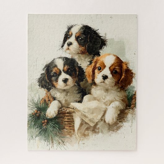 Cavalier King Charles Spaniel Christmas Puzzle Legpuzzel (Verticaal)