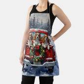 Cavalier King Charles Spaniel Christmas Red Truck Schort (Insitu)