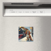 Cavalier King Charles Spaniel Christmas Train Magneet (Insitu (Vaatwasser))