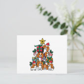 Cavalier King Charles Spaniel Christmas Tree Briefkaart (Staand voorkant)