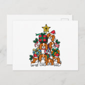 Cavalier King Charles Spaniel Christmas Tree Briefkaart (Voorkant / Achterkant)
