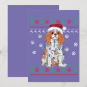 Cavalier King Charles Spaniel Christmas Ugly Sweat Kaart (Voorkant / Achterkant)