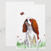 Cavalier King Charles Spaniel CKC Briefpapier (Voorkant / Achterkant)