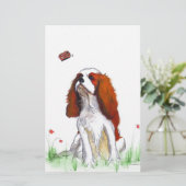 Cavalier King Charles Spaniel CKC Briefpapier (Staand voorkant)