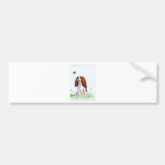 Cavalier King Charles Spaniel CKC Bumpersticker (Voorkant)