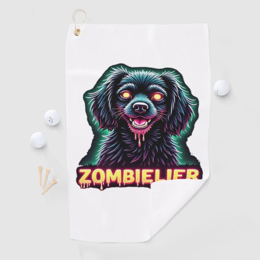 Cavalier King Charles Spaniel CKCS Zombie Dog Hall Golfhanddoek (Insitu)