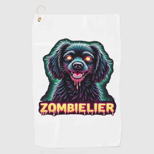 Cavalier King Charles Spaniel CKCS Zombie Dog Hall Golfhanddoek (Voorkant)