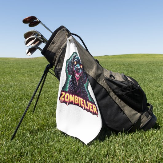 Cavalier King Charles Spaniel CKCS Zombie Dog Hall Golfhanddoek (Groen)