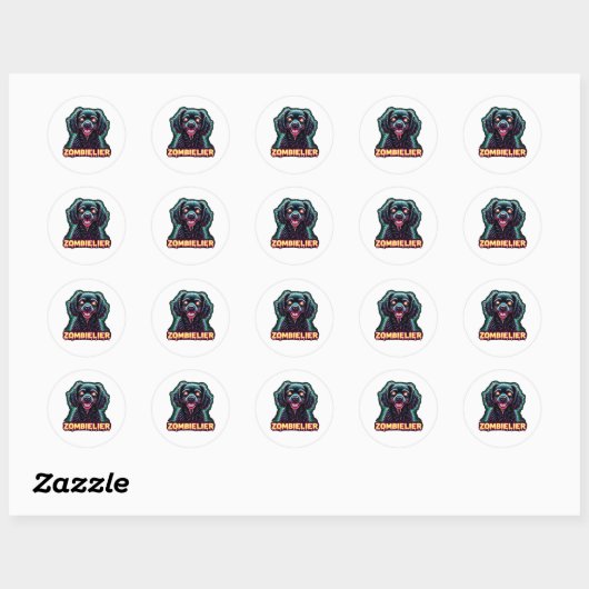 Cavalier King Charles Spaniel CKCS Zombie Dog Hall Ronde Sticker (Vel)