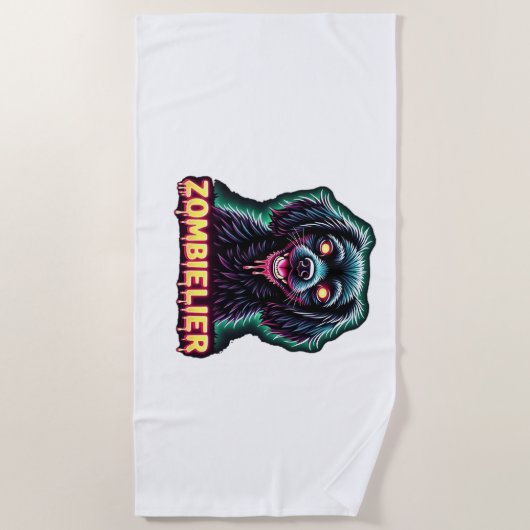 Cavalier King Charles Spaniel CKCS Zombie Dog Hall Strandlaken (Voorkant)