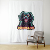 Cavalier King Charles Spaniel CKCS Zombie Dog Hall Wandkleed (In situ)