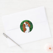 Cavalier King Charles Spaniel Classic Round Sticke Ronde Sticker (Envelop)