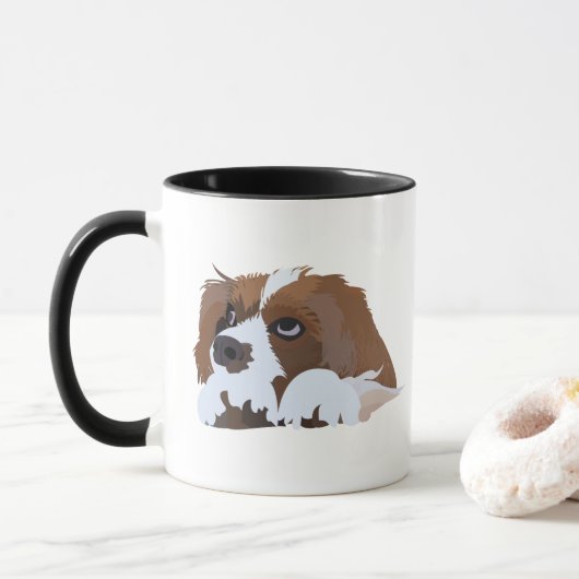 Cavalier King Charles Spaniel Coffee Mok (Met donut)