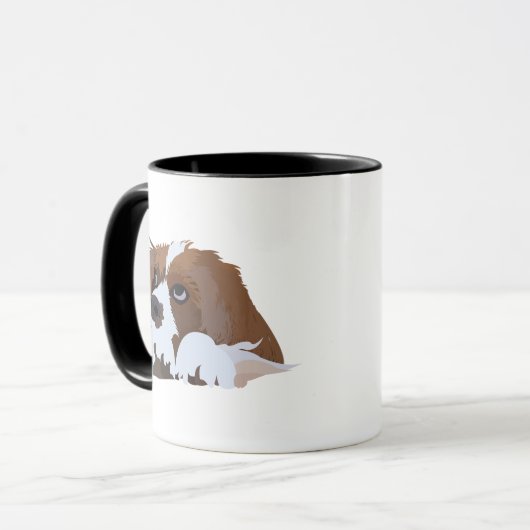 Cavalier King Charles Spaniel Coffee Mok (Voorkant links)