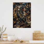 Cavalier King Charles Spaniel Cubistische Expressi Poster (Keuken)