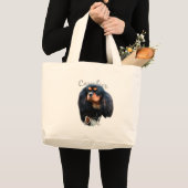 Cavalier King Charles Spaniel Dad 2 Grote Tote Bag (Voorkant (product))
