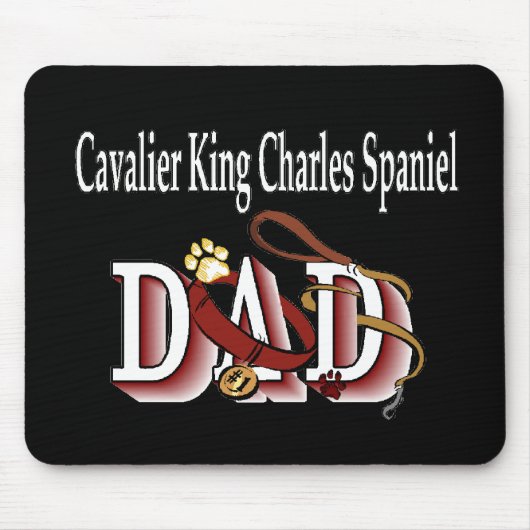 Cavalier King Charles Spaniel DAD Gifts Muismat (Voorkant)