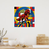 Cavalier King Charles Spaniel De Stijl Poster | Ma (Keuken)
