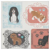 Cavalier King Charles Spaniel Design Stof (Swatch)