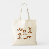 Cavalier King Charles Spaniel doet yoga Canvas tas (Achterkant)