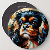 Cavalier King Charles Spaniel Dog Acrylic Print Ronde Button 6,0 Cm (Voorkant /achterkant)