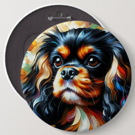 Cavalier King Charles Spaniel Dog Acrylic Print Ronde Button 6,0 Cm