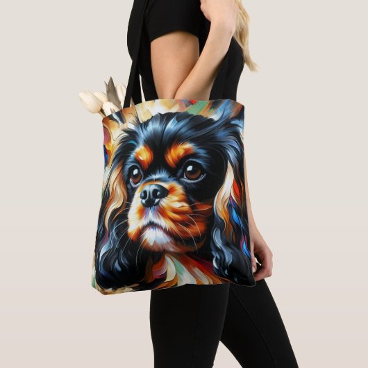 Cavalier King Charles Spaniel Dog Acrylic Print Tote Bag (Dichtbij)