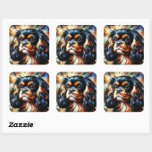 Cavalier King Charles Spaniel Dog Acrylic Print Vierkante Sticker (Vel)