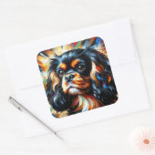 Cavalier King Charles Spaniel Dog Acrylic Print Vierkante Sticker (Envelop)