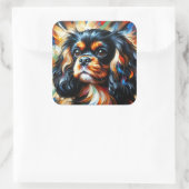Cavalier King Charles Spaniel Dog Acrylic Print Vierkante Sticker (Tas)