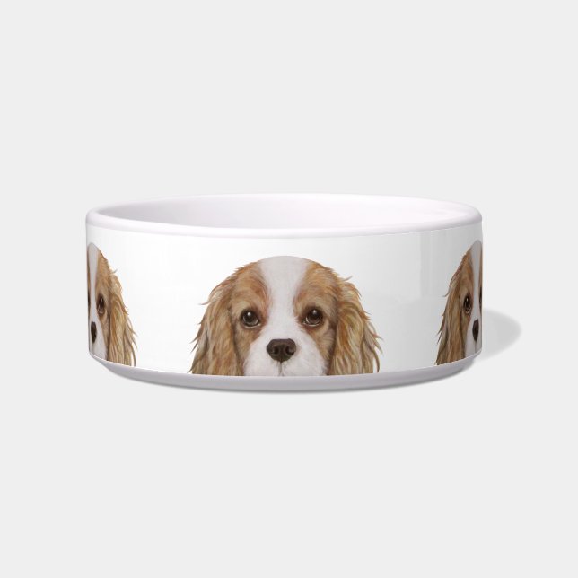 Cavalier King Charles Spaniel Dog afbeelding Voerbakje (Voorkant)