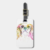 Cavalier King Charles Spaniel Dog Art Painting Bagagelabel (Voorkant verticaal)