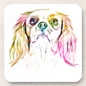 Cavalier King Charles Spaniel Dog Art Painting Bier Onderzetter (Voorkant)