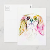 Cavalier King Charles Spaniel Dog Art Painting Briefkaart (Voorkant / Achterkant)