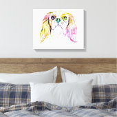 Cavalier King Charles Spaniel Dog Art Painting Canvas Afdruk (Insitu (Slaapkamer))