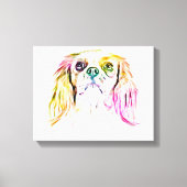 Cavalier King Charles Spaniel Dog Art Painting Canvas Afdruk (Voorkant)
