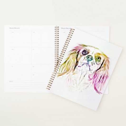 Cavalier King Charles Spaniel Dog Art Painting Planner (Display)
