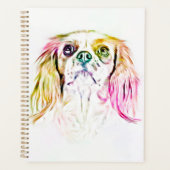 Cavalier King Charles Spaniel Dog Art Painting Planner (Voorkant)