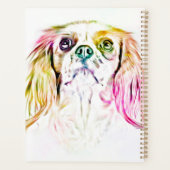 Cavalier King Charles Spaniel Dog Art Painting Planner (Achterkant)