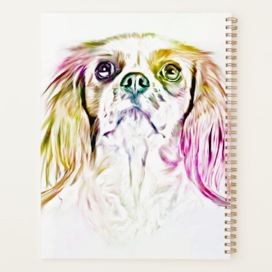 Cavalier King Charles Spaniel Dog Art Painting Planner (Achterkant)