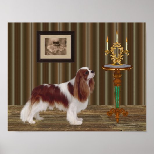 Cavalier King Charles Spaniel Dog Art Poster (Voorkant)