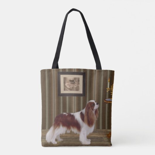 Cavalier King Charles Spaniel Dog Art Tote Bag (Achterkant)