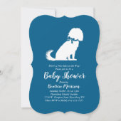 Cavalier King Charles Spaniel Dog Baby shower Boy Kaart (Voorkant)